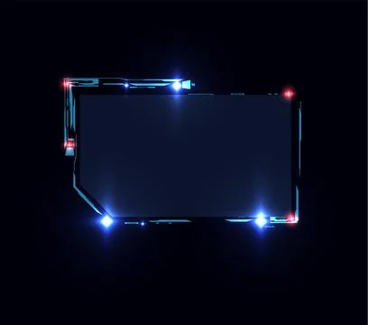 Futuristic frame, abstract rectangular vector illustration, ui design. Stock Illustration