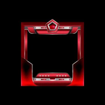 Futuristic frame interface avatar vector for game Stock Illustration