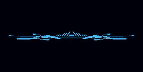 Futuristic frame for interface gui game, vector digital line border segment on イラスト素材