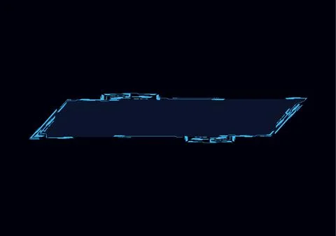 Futuristic frame in the shape of an oblique rectangular, vector for ui Stock Illustration
