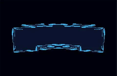 Futuristic frame in the shape of rectangular, vector for ui design. Stock Illustration
