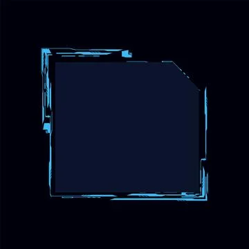 Futuristic frame for web design, vector illustration isolated on black Stock Illustration