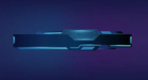 Futuristic futuristic lower third banner graphic vector sci fi HUD elements.. Stock Illustration