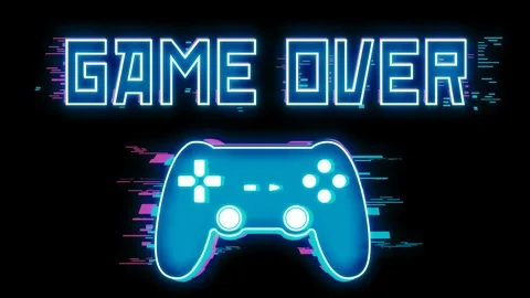 Futuristic game background with animation and glitch effects, the concept of a Stock Footage 103521420