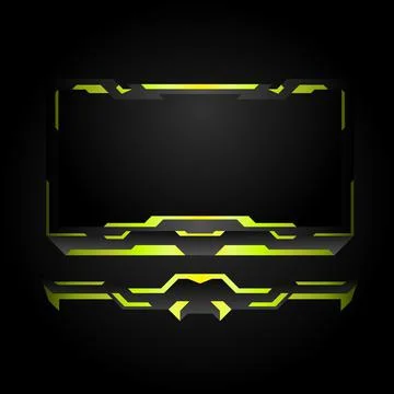 Futuristic game interface live stream overlay video border Stock Illustration