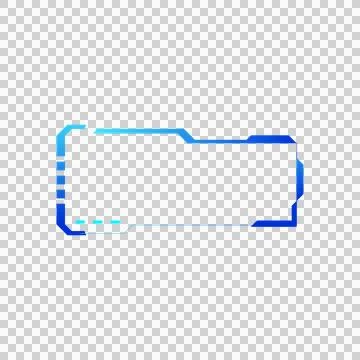 Futuristic game screen frame stream ui vector Stock Illustration