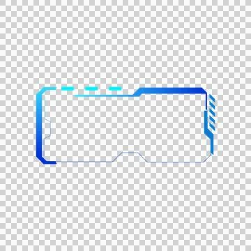 Futuristic game screen frame stream ui element Stock Illustration