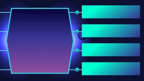 Futuristic Game Show Interface Design 库存插图