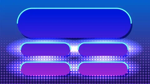 Futuristic Game Show Interface with Neon Highlights Illustrazione stock