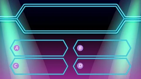 Futuristic Game Show Interface with Neon Highlights Stock Illustration