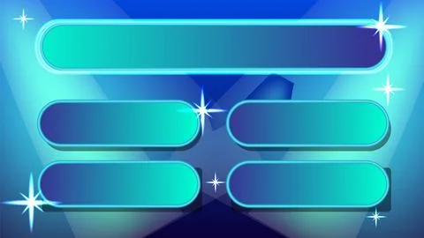 Futuristic Game Show Interface with Neon Highlights Illustrazione stock