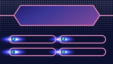 Futuristic Game Show Interface with Neon Highlights 스톡 일러스트