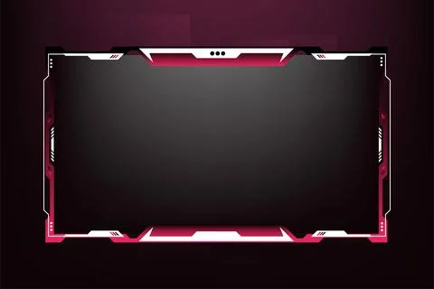 Futuristic gaming overlay vector with creative shapes. Live streaming overl.. Stock Illustration