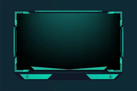 Futuristic gaming overlay vector for screen panels with colorful buttons. L.. 스톡 일러스트