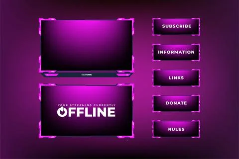 Futuristic gaming screen interface decoration with girly pink color. Girl gam Stock Illustration