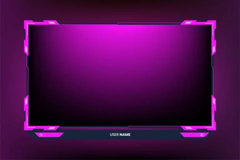 Futuristic gaming screen interface decoration with girly pink color. Girl g.. Illustrazione stock