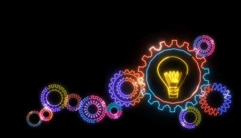Futuristic gears create powerful pure energy for factory indusrtial another g Stock Illustration