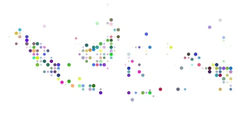 Futuristic Generative Vision of Indonesia Map Stock Footage 316214626