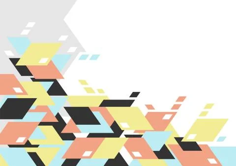 Futuristic geometric abstract background. Dynamic shapes composition. Stock Illustration