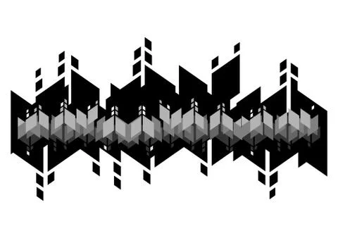 Futuristic geometric abstract background. Dynamic shapes composition. Back an Stock Illustration