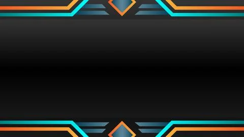 Futuristic Geometric Abstract Background with Vibrant Orange and Blue Highl.. Stock Illustration