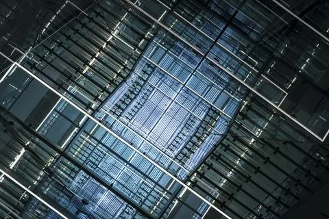 Futuristic Geometric Architecture abstract background Stock Photos