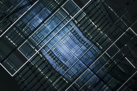Futuristic Geometric Architecture abstract background Stock Photos