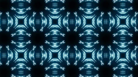 Futuristic Geometric Blue Snowflake Mirror Dimension Motion Graphics 스톡 동영상 290089003