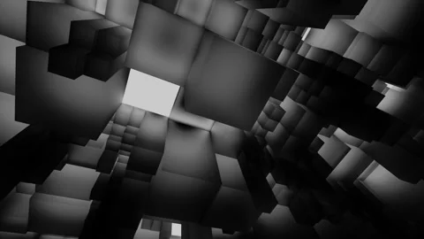 Futuristic Geometric Corridor. Sci Fi Inspired Layered Geometric Tunnel With Stock Footage 333795360