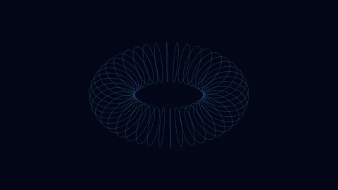 Futuristic geometric data flow animation, glowing network connection techno.. 스톡 동영상 342524119