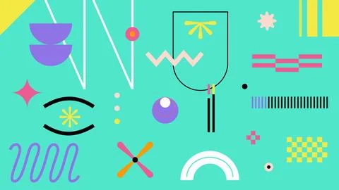 Futuristic Geometric Digital Background Stock Illustration