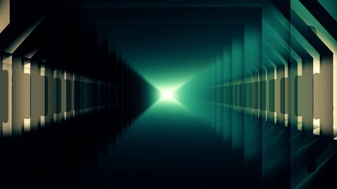 Futuristic geometric elements, sci-fi abstract 4k tech animation Stock Footage 119863069