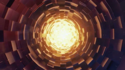 Futuristic geometric energy core rotating looping background Stock Footage 133082514