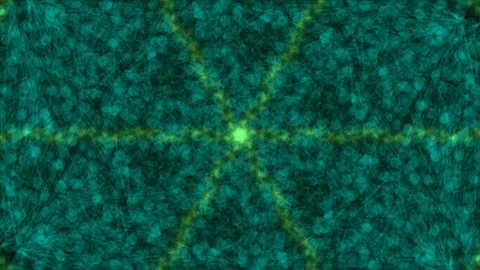 Futuristic geometric energy pattern background in cyan and deep green gradien Stock Footage 339793017