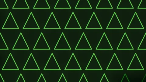 Futuristic geometric green triangle pattern on black background Vídeos de archivo 255992990