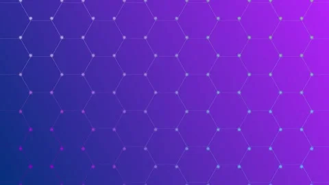 Futuristic Geometric Hexagon Grid Network Gradient Background Видео 320148451