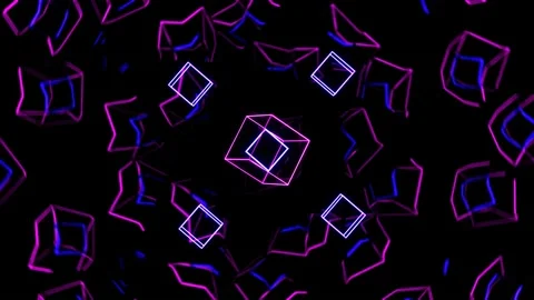 Futuristic Geometric Motion Tech Background Loop 4K Stock Footage 162736781
