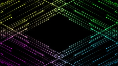 Futuristic Geometric Motion Tech Background Loop 4K Stock Footage 240865632