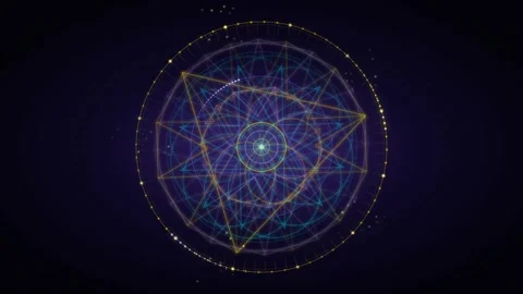 Futuristic Geometric Network Design with Abstract Digital Data Visualization 스톡 동영상 336610634