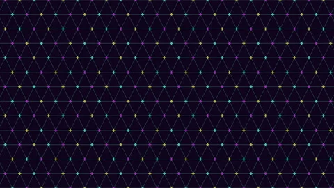 Futuristic geometric network grid background with glowing nodes and lines Stockbeeldmateriaal 333187944