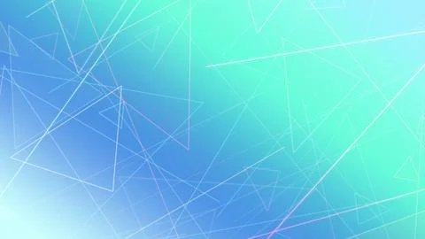 Futuristic geometric network lines and triangles in teal and blue create a .. Stock Illustration