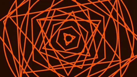 Futuristic geometric network pattern: Glowing orange digital connections ba.. Stock Footage 342158219