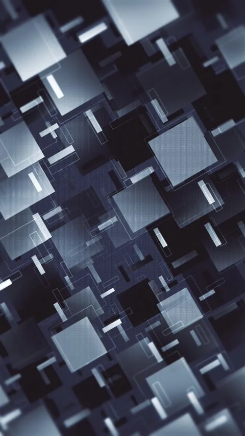 Futuristic Geometric Pattern Vertical Technology Background Stock Footage 340636486