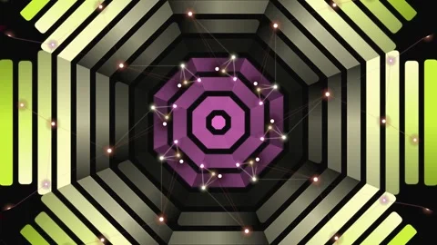 Futuristic Geometric Shapes Animation Loop. Stock-Footage 329928237
