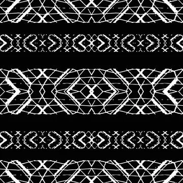 Futuristic Geometric Stripes Seamless Pattern Digital art technique style ... Stock Photos