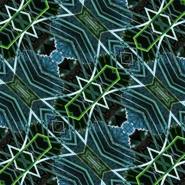 Futuristic Geometric Tech Pattern Illustrazione stock