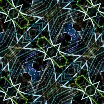 Futuristic Geometric Tech Pattern Stock Illustration