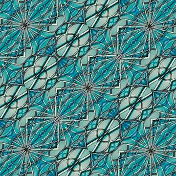 Futuristic Geometric Tech Pattern Stock Illustration