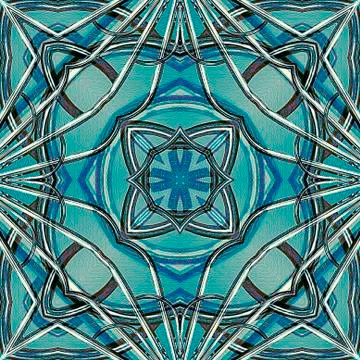 Futuristic Geometric Tech Pattern Stock Illustration