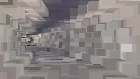 Futuristic Geometric Tunnel Abstract Background Video VJ Loop. Stock Footage 336718040